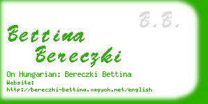 bettina bereczki business card